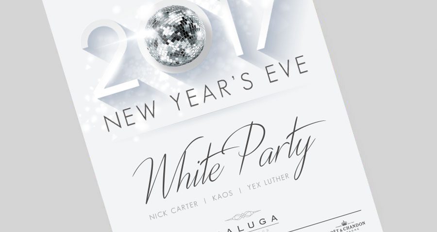 NEW YEARS EVE WHITE PARTY – SATURDAY 31ST DECEMBER