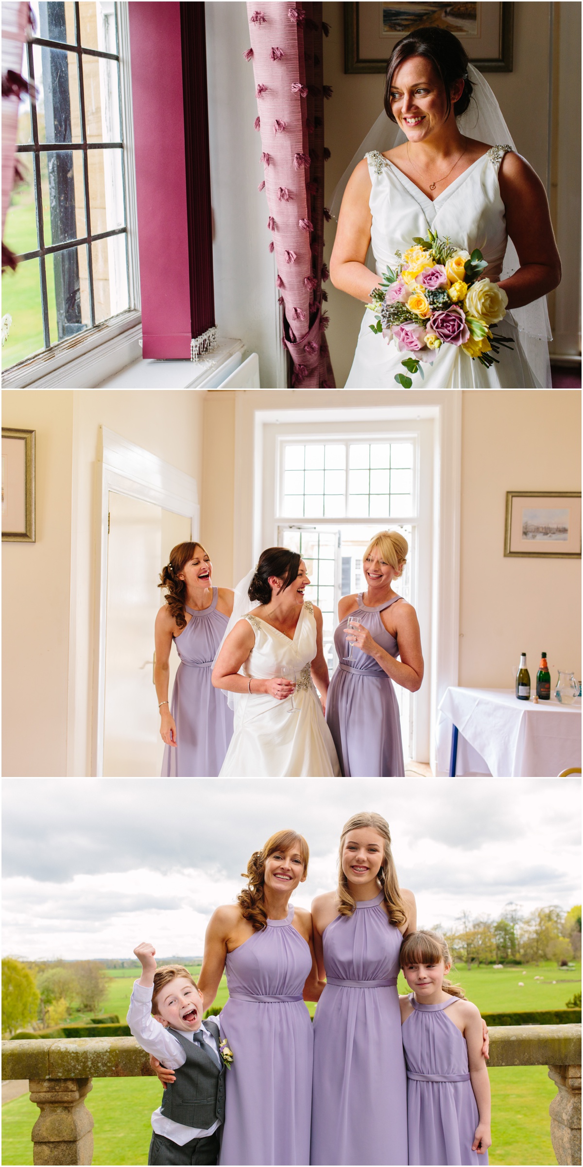 newcastle wedding photography bride and brides maids getting ready kirkley hall newcastle wedding photography