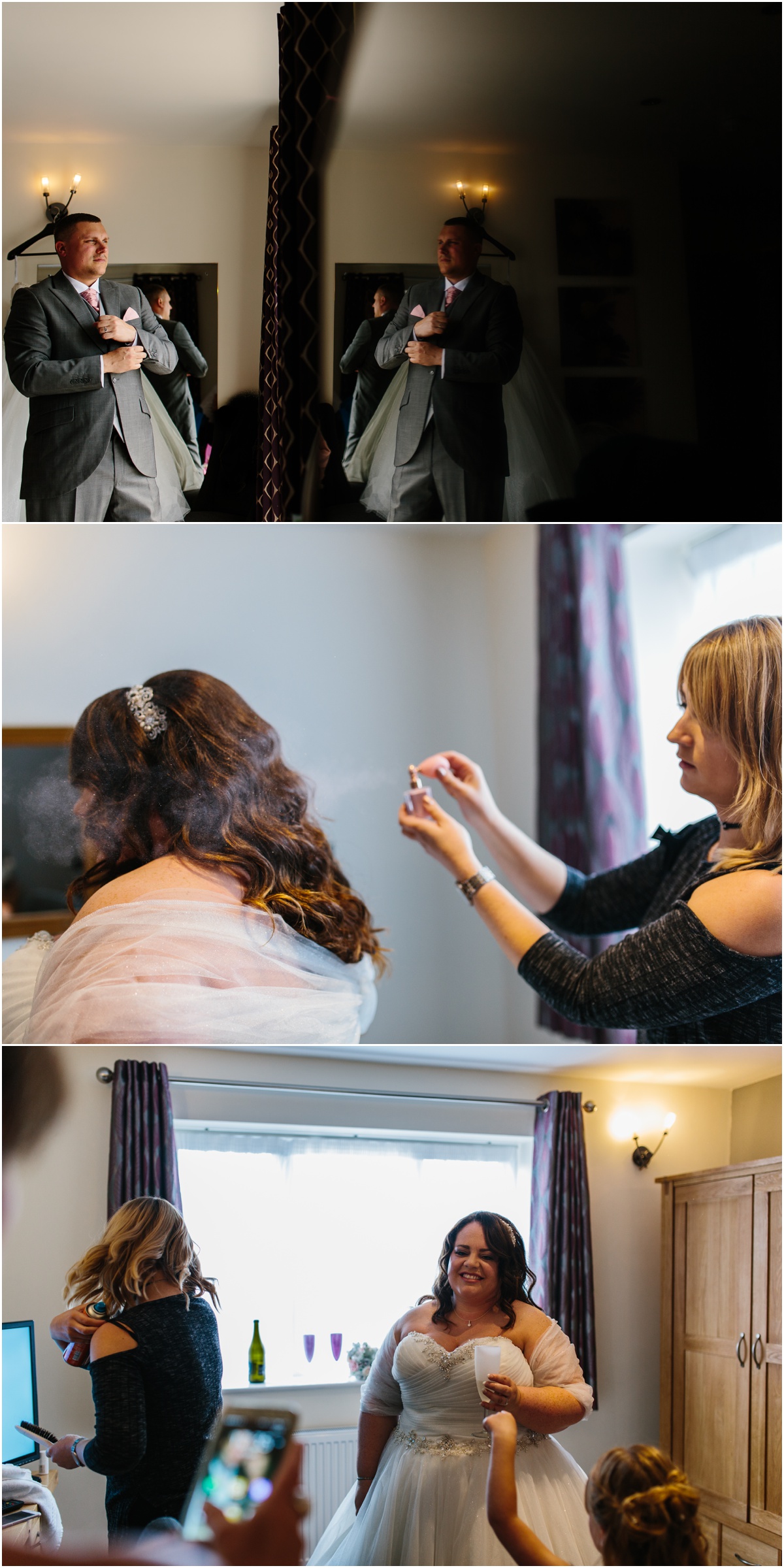 charnock farm wedding daughter getting ready chornock farm wedding